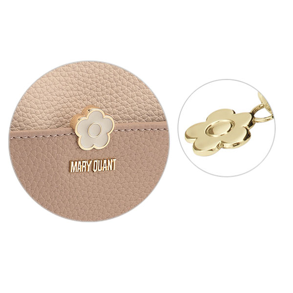 バイカラーエポデイジー 舟型ポーチミニ(ベージュ)