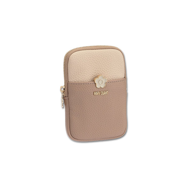 バイカラーエポデイジー リップポーチ（ベージュ）