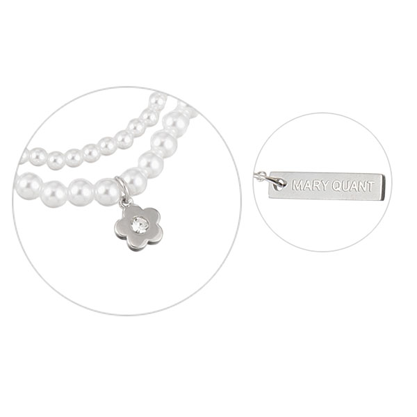 メタルデイジーパール ネックレス(シルバー)