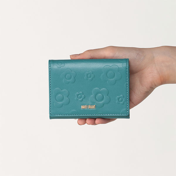 デイジーエンボスフロート カードケース(グリーン)