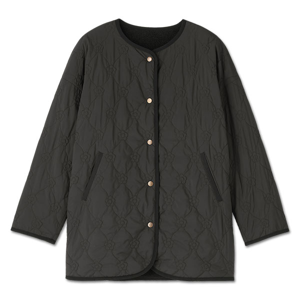 リバーシブル キルト ブルゾン（ブラック）