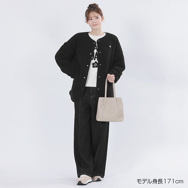 リバーシブル キルト ブルゾン(ブラック)