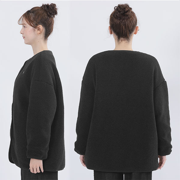 リバーシブル キルト ブルゾン(ブラック)