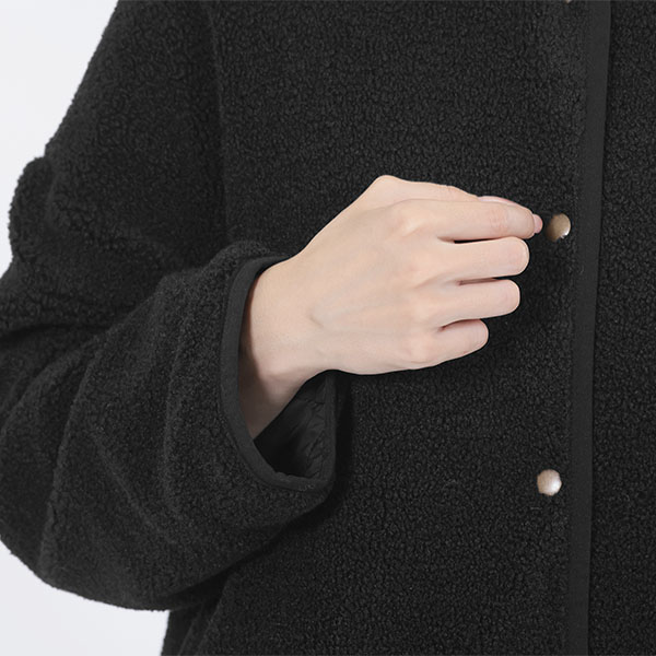 リバーシブル キルト ブルゾン(ブラック)