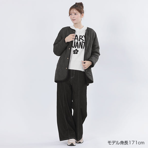 リバーシブル キルト ブルゾン(ブラック)