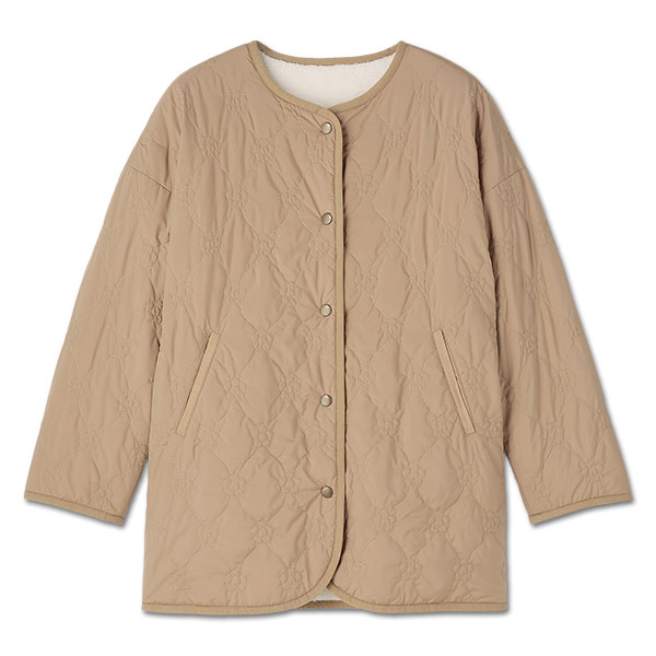 リバーシブル キルト ブルゾン（ベージュ）