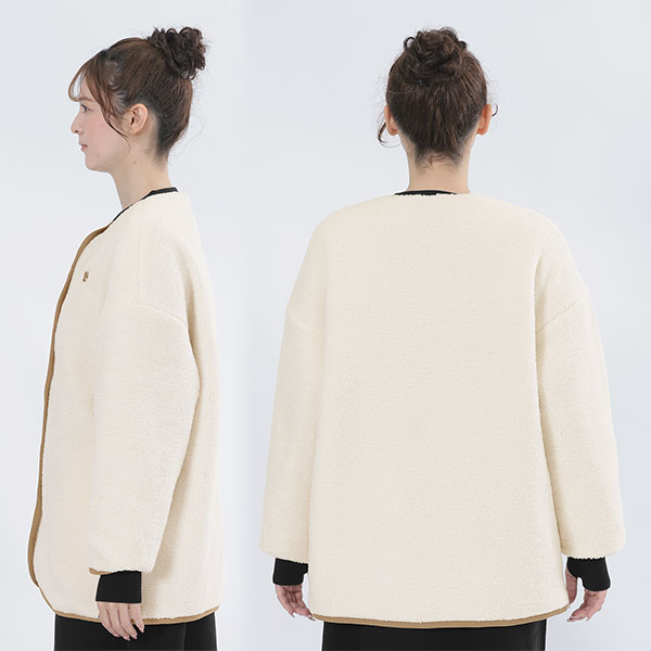リバーシブル キルト ブルゾン(ベージュ)