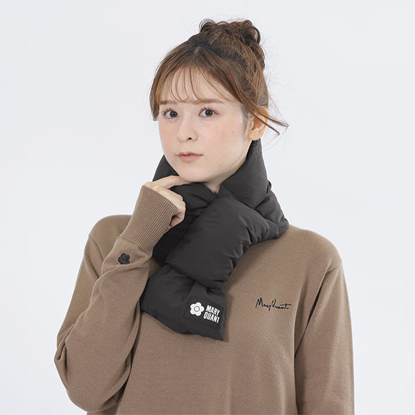 ポケッタブルダウン マフラー(ブラック)