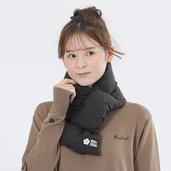 ポケッタブルダウン マフラー(ブラック)