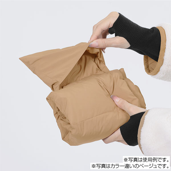 ポケッタブルダウン マフラー(ブラック)