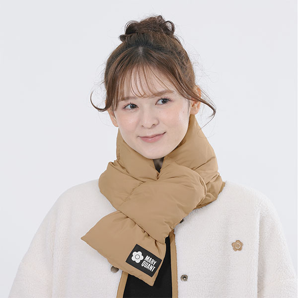 ポケッタブルダウン マフラー(ベージュ)