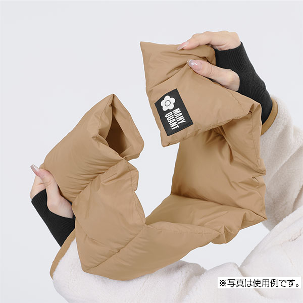 ポケッタブルダウン マフラー(ベージュ)