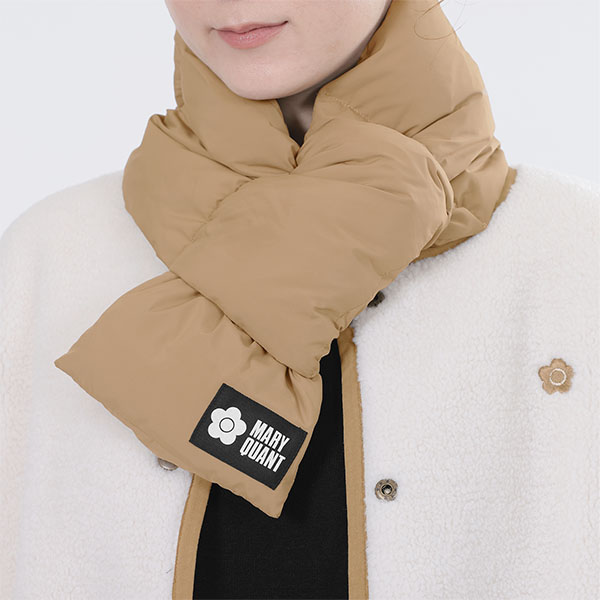 ポケッタブルダウン マフラー(ベージュ)