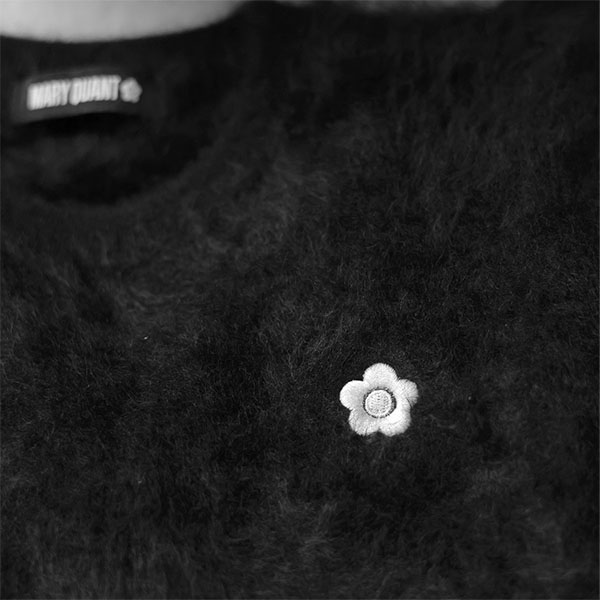 カシミヤシャギーニット プルオーバー(ブラック)