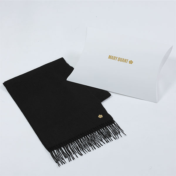 カシミヤ マフラー(ブラック)