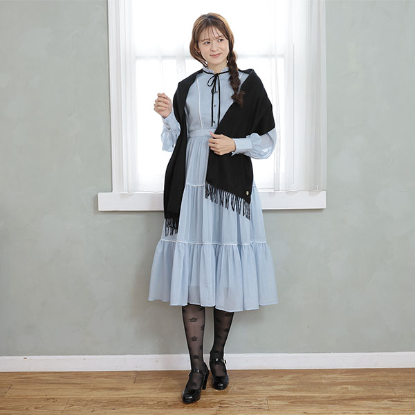 カシミヤ マフラー(ブラック)