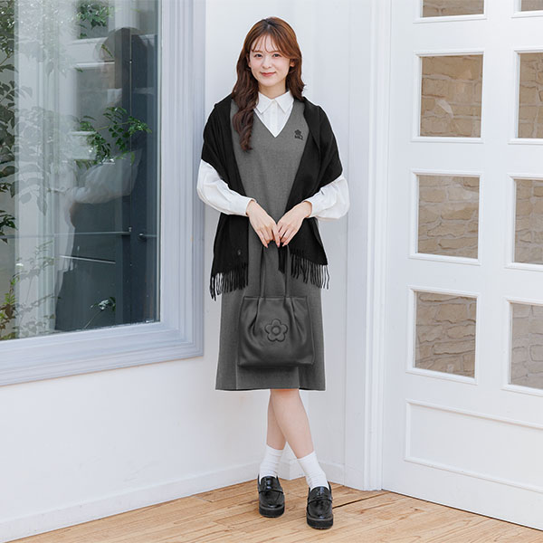 カシミヤ マフラー(ブラック)