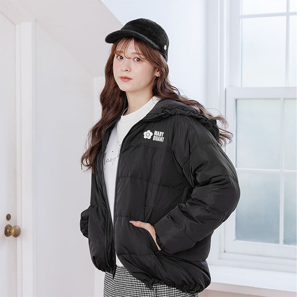 ロゴダウンパーカ ブルゾン（ブラック）