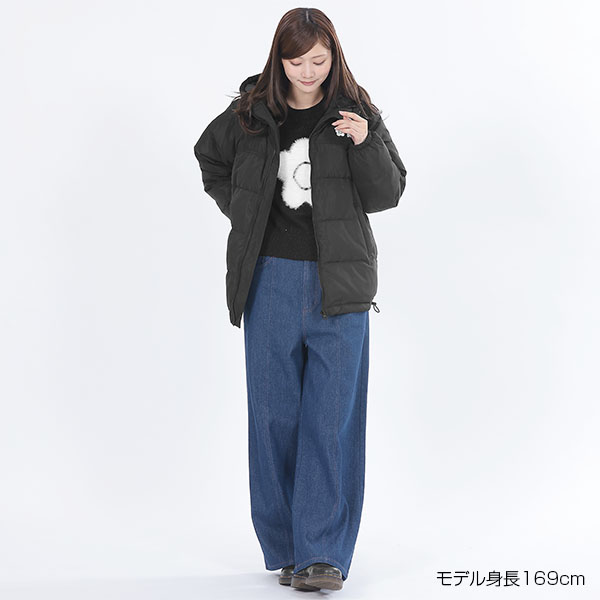 ロゴダウンパーカ ブルゾン（ブラック）