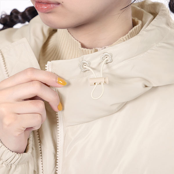 ロゴダウンパーカ ブルゾン（ベージュ）