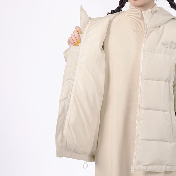 ロゴダウンパーカ ブルゾン（ベージュ）