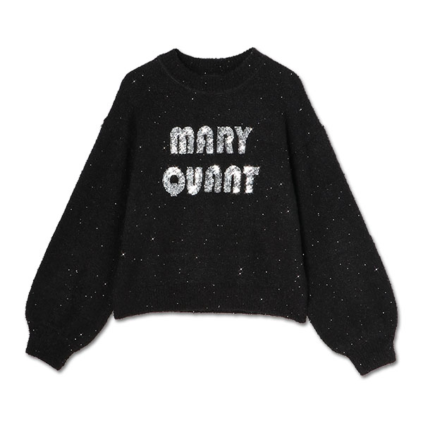 スパンコールニット プルオーバー（ブラック）