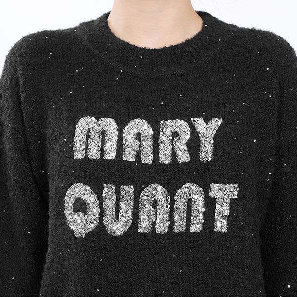 スパンコールニット プルオーバー（ブラック）