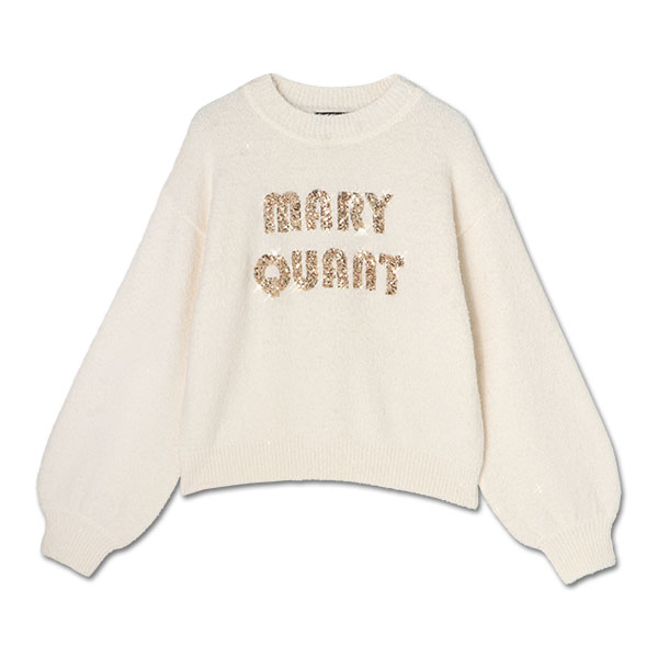 スパンコールニット プルオーバー（ホワイト）