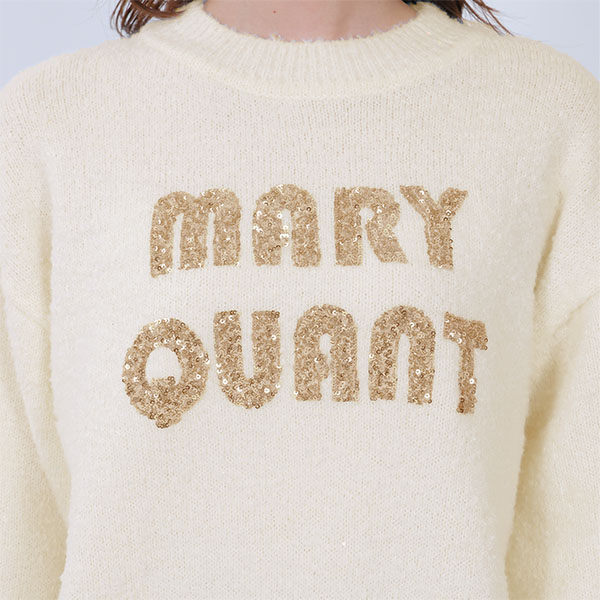 スパンコールニット プルオーバー（ホワイト）