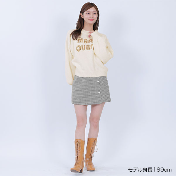 スパンコールニット プルオーバー（ホワイト）