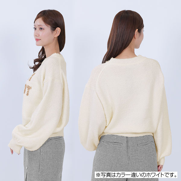 スパンコールニット プルオーバー（パープル）