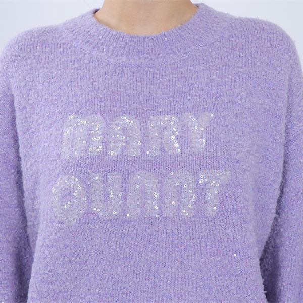 スパンコールニット プルオーバー（パープル）