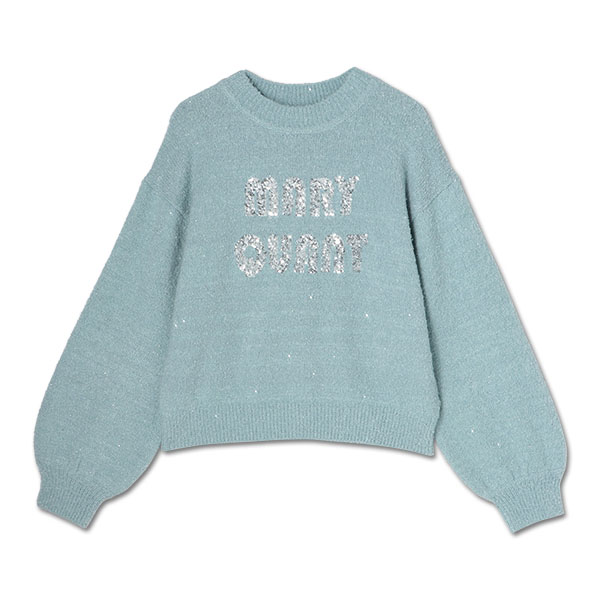 スパンコールニット プルオーバー（ライトブルー）
