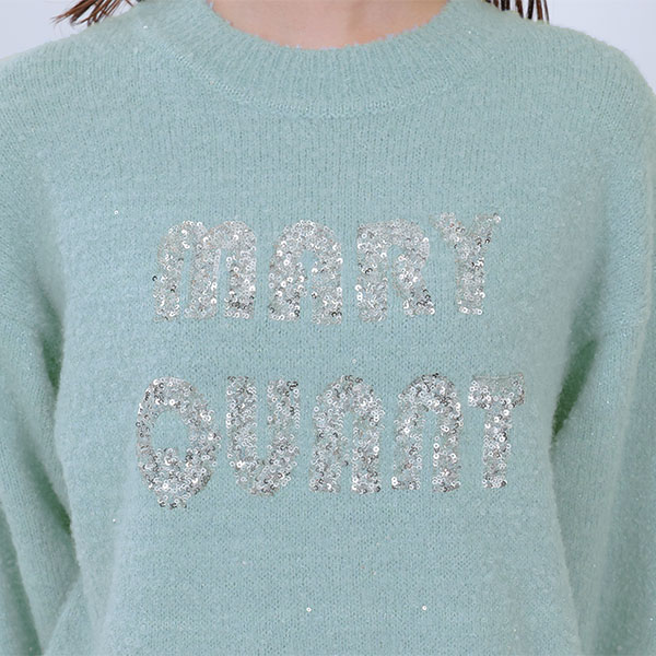 スパンコールニット プルオーバー（ライトブルー）