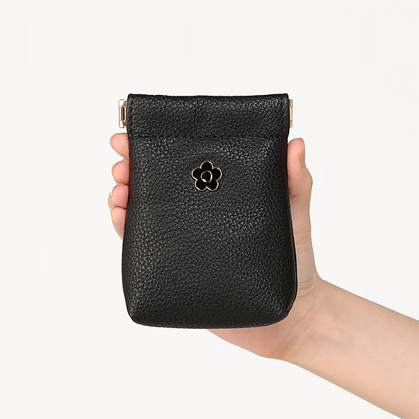 シュリンクエポデイジー バネクチポーチスリム（ブラック）