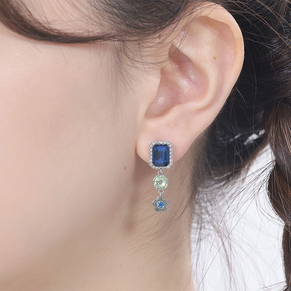 ビジューアソート ピアス（シルバー）