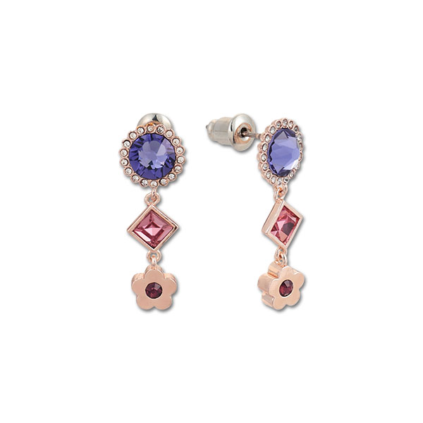 ビジューアソート ピアス（ピンクゴールド）