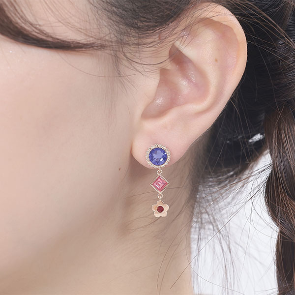 ビジューアソート ピアス（ピンクゴールド）