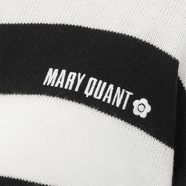 ミドルゲージニット プルオーバー（ブラック×ホワイト）