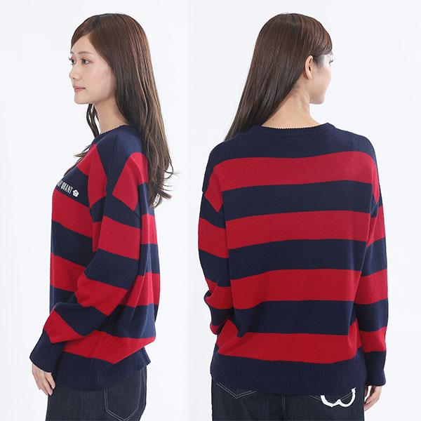 ミドルゲージニット プルオーバー（レッド）