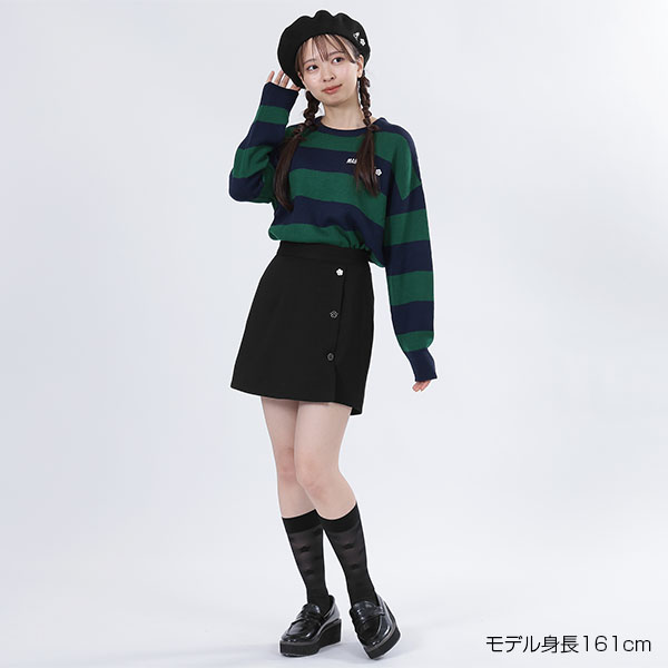 ミドルゲージニット プルオーバー（グリーン）