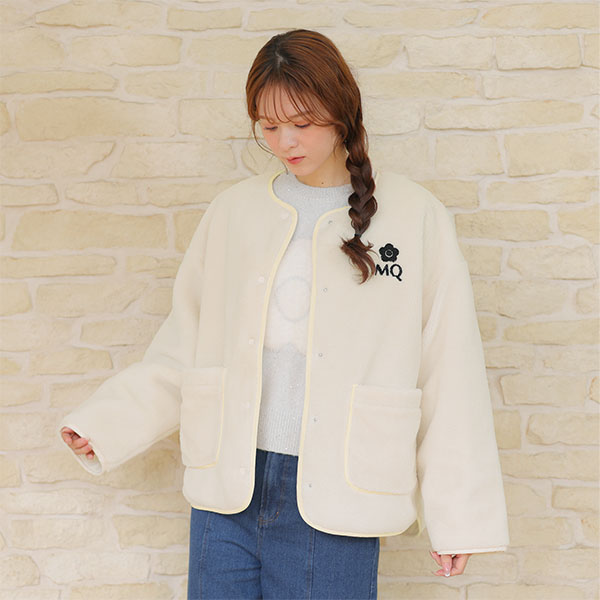 MQロゴボア ブルゾン（アイボリー）