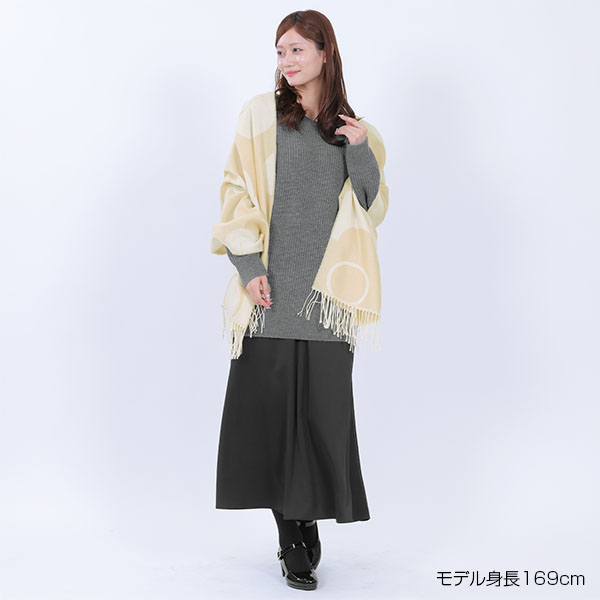 畦編みイージーニット プルオーバー(グレー)