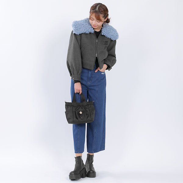 デイジードロストポケット 2WAYミニトート(ブラック)