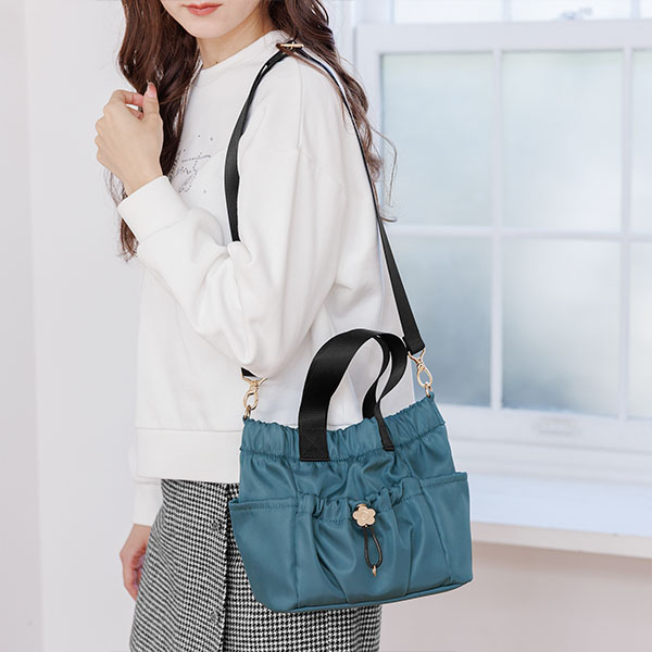 デイジードロストポケット 2WAYミニトート(ピーコック)