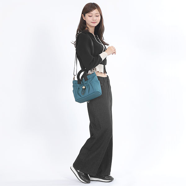 デイジードロストポケット 2WAYミニトート(ピーコック)