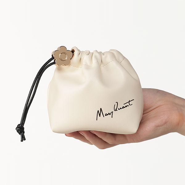 デイジーメタルストッパー 巾着ポーチミニ(ホワイト)