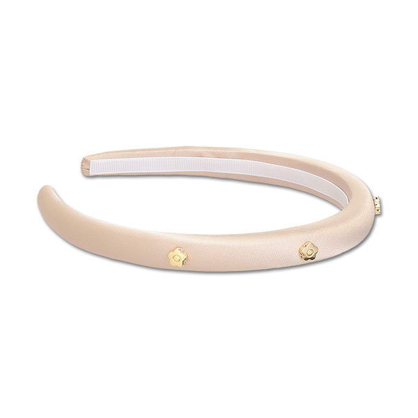 メタルプチデイジー カチューシャ（ピンクベージュ）