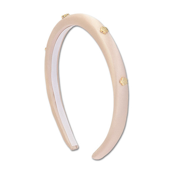 メタルプチデイジー カチューシャ（ピンクベージュ）