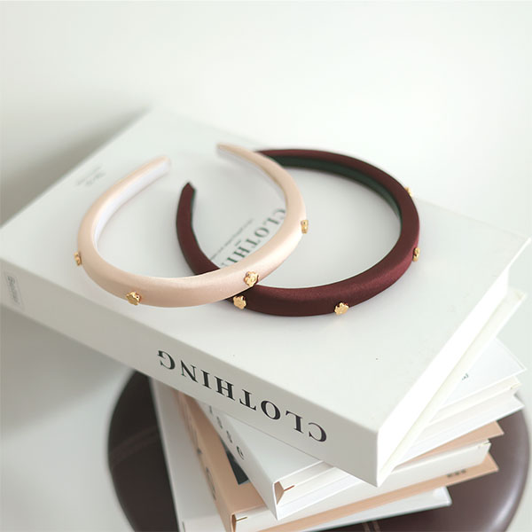 メタルプチデイジー カチューシャ（ピンクベージュ）